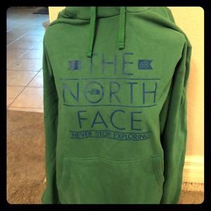 Mens Green North Face Hoodie/sweater